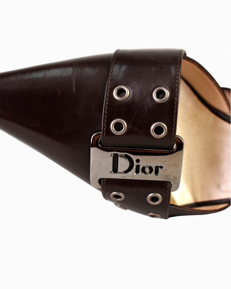 Mule Dior Vintage Christian Dior 2002 S/S Collecion Marrom